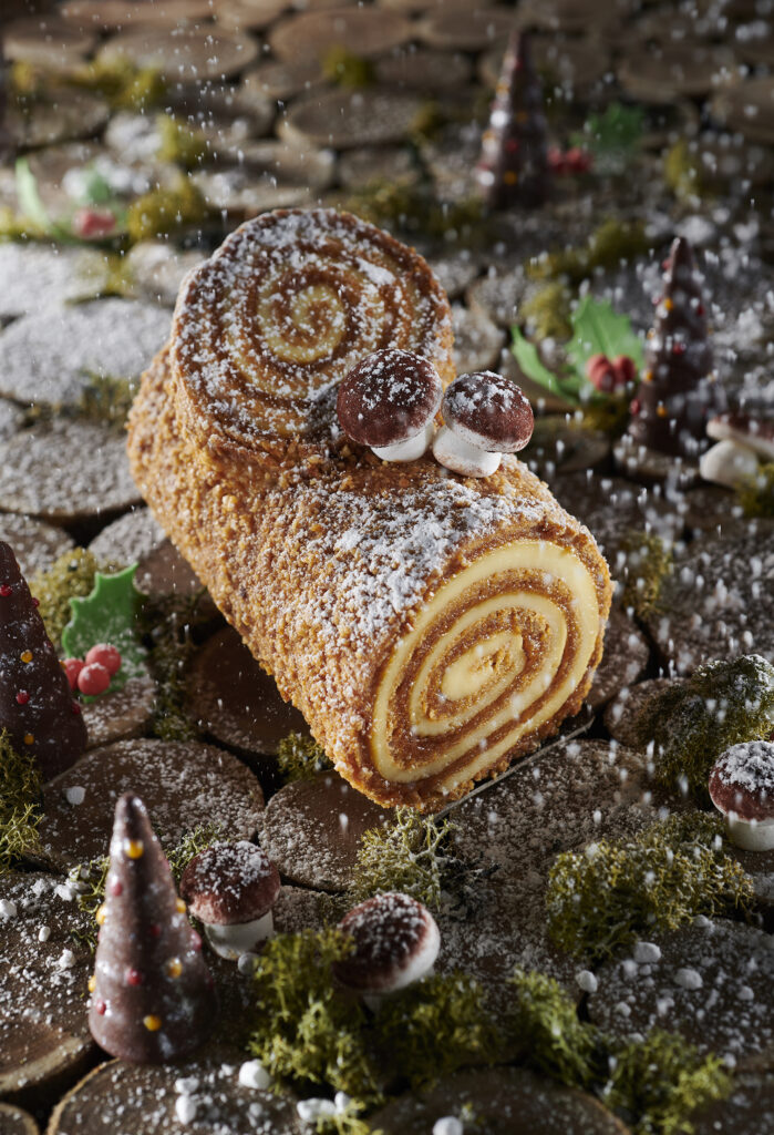 buche de noel ambiance foret matthieu dupuis baumal